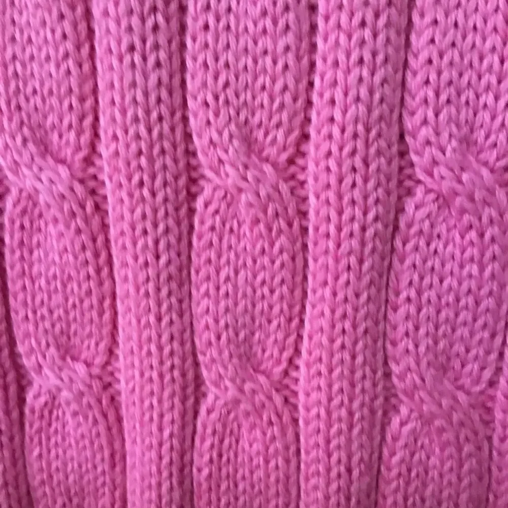 Ralph Lauren Girl Pink Cable Knit V-Neck Dress